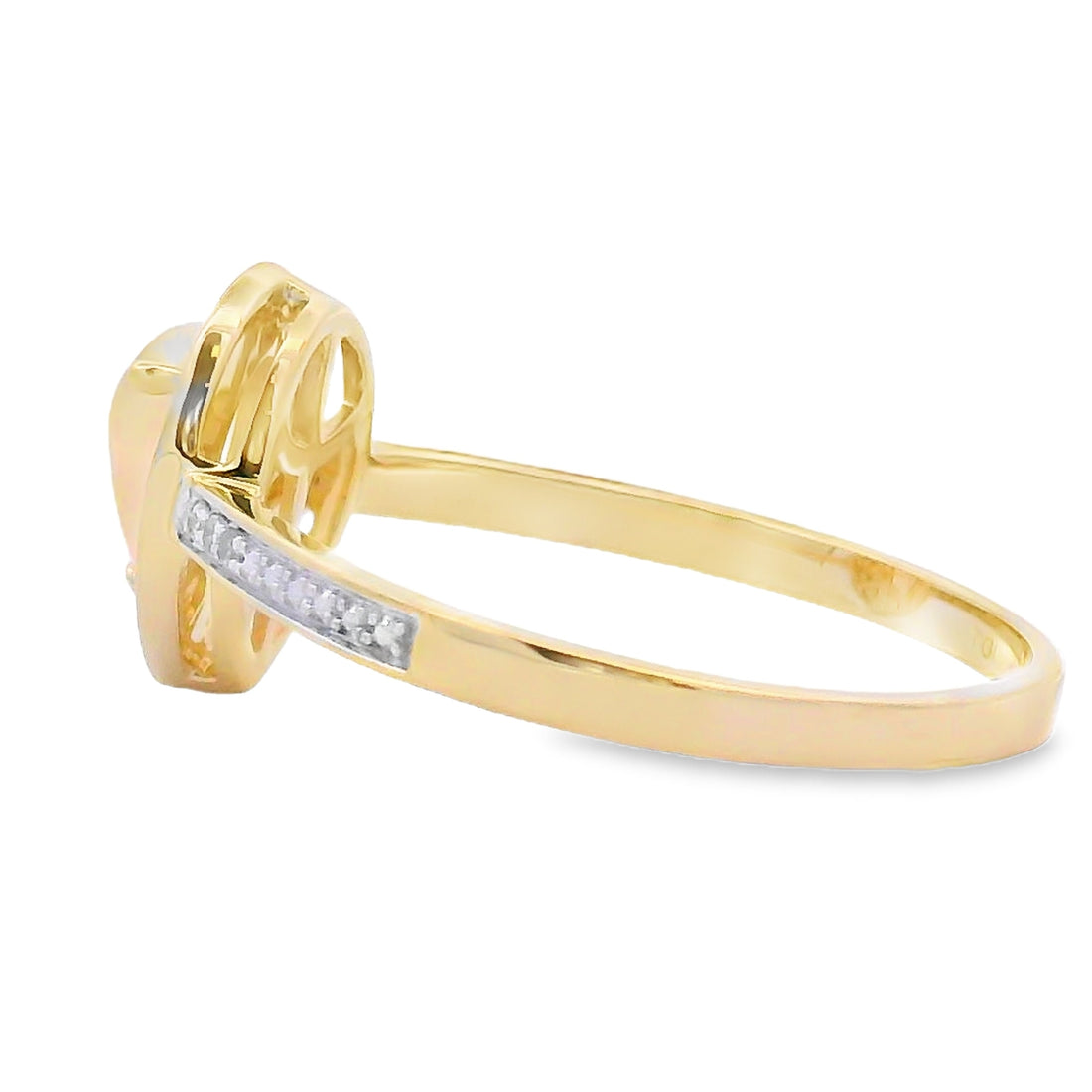 Natural .30ct Opal Diamond Ring 10KT Yellow Gold by Bids.com