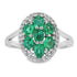 Natural 1.44ct Emerald Zircon Ring Sterling Silver by Bids.com