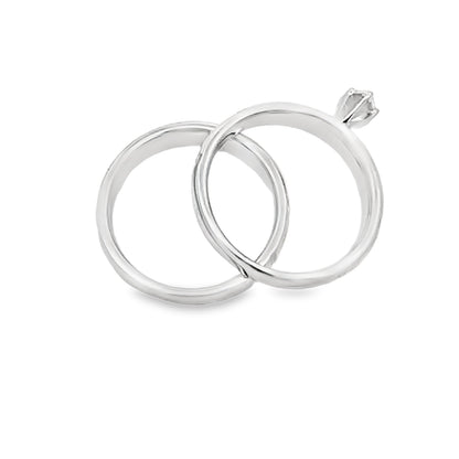 Diamond Engagement Ring Set Sterling Silver 14KT Gold by Bids.com