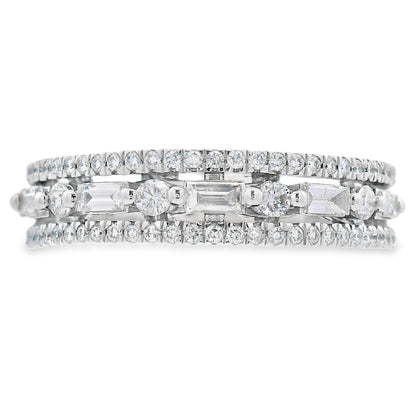 .50ct Diamond Fashion band rings 14KT White Gold by Bids.com