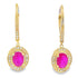 1.28ct Ruby Diamond Dangle Earrings 10KT Yellow Gold by Bids.com