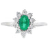 Genuine .43ct Emerald Diamond Ring 10KT White Gold by Bids.com