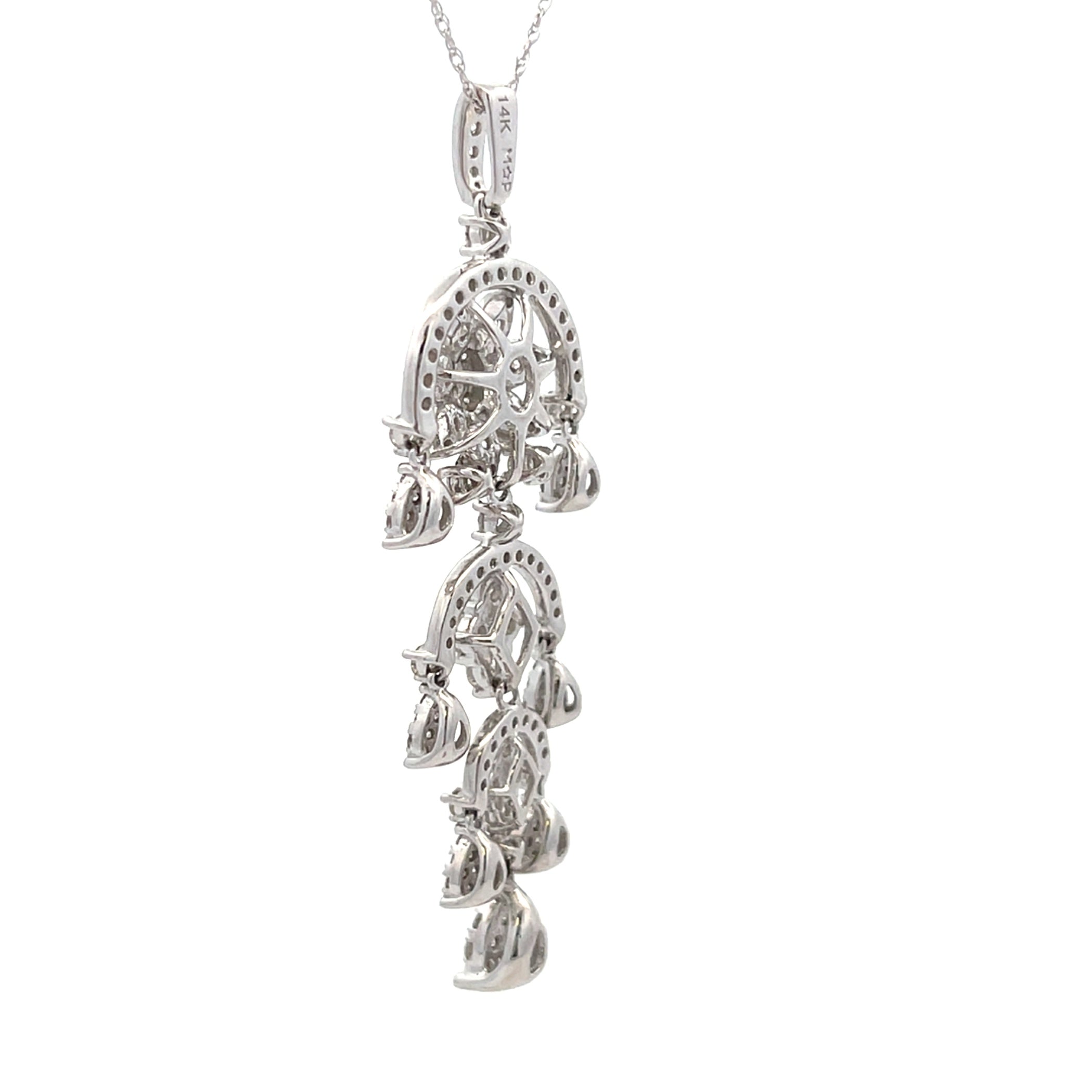 Natural 1.50ct Diamond Fashion Pendants 14KT White Gold by Bids.com