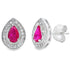 .58ct Ruby Diamond Stud Earrings 10KT White Gold by Bids.com