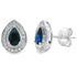 .58ct Sapphire Diamond Stud Earrings 10KT White Gold by Bids.com