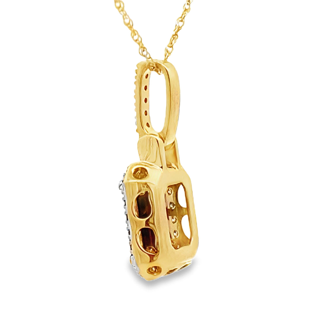 1.31ct Garnet Diamond Fashion Pendants 10KT Yellow Gold by Bids.com