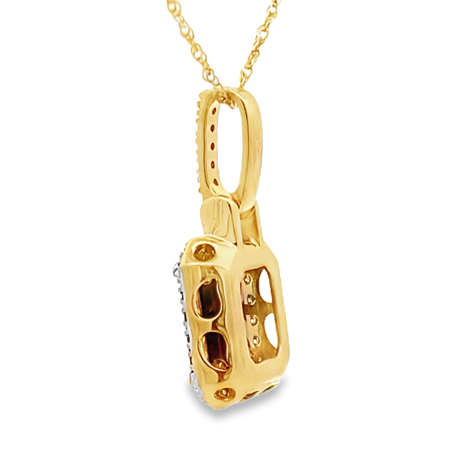1.31ct Garnet Diamond Fashion Pendants 10KT Yellow Gold by Bids.com