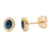 .54ct Sapphire Diamond Stud Earrings 10KT Yellow Gold by Bids.com
