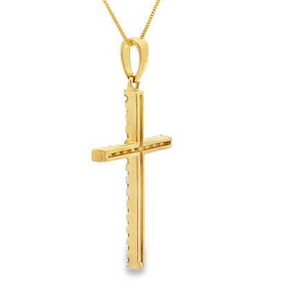 .21ct Diamond Cross Religious Pendant 14KT Yellow Gold by Bids.com