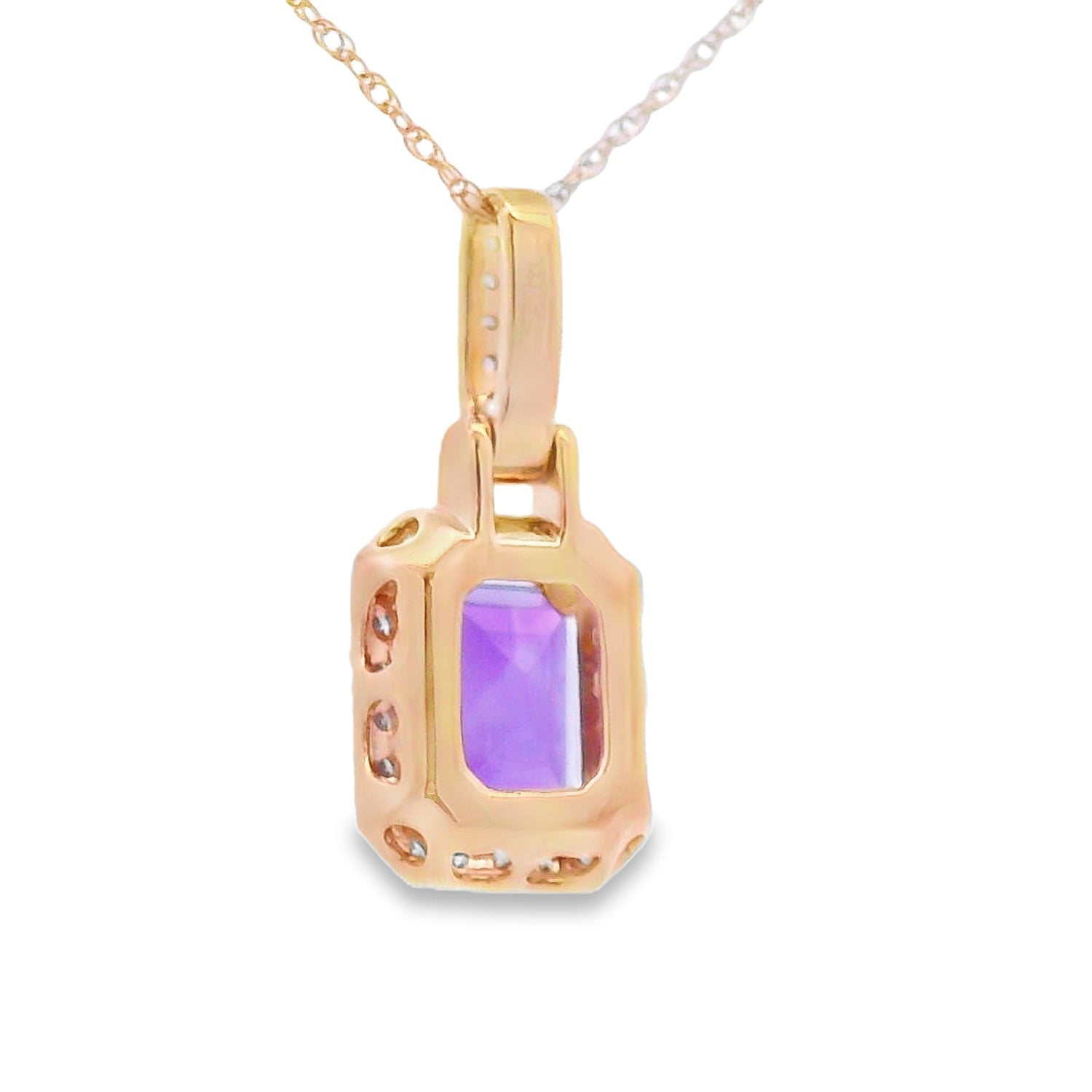 Amethyst Diamond Fashion Pendants 10KT Yellow Gold by Bids.com