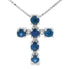 .32ct Sapphire Cross Religious Pendant 10KT White Gold by Bids.com