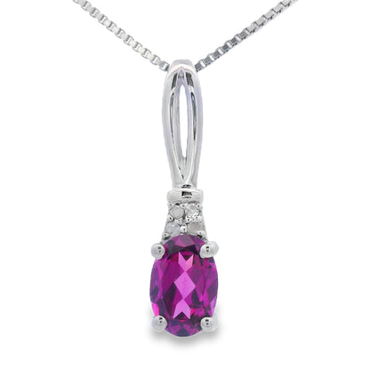 .40ct Rhodolite Garnet Fashion Pendants 10KT White Gold by Bids.com