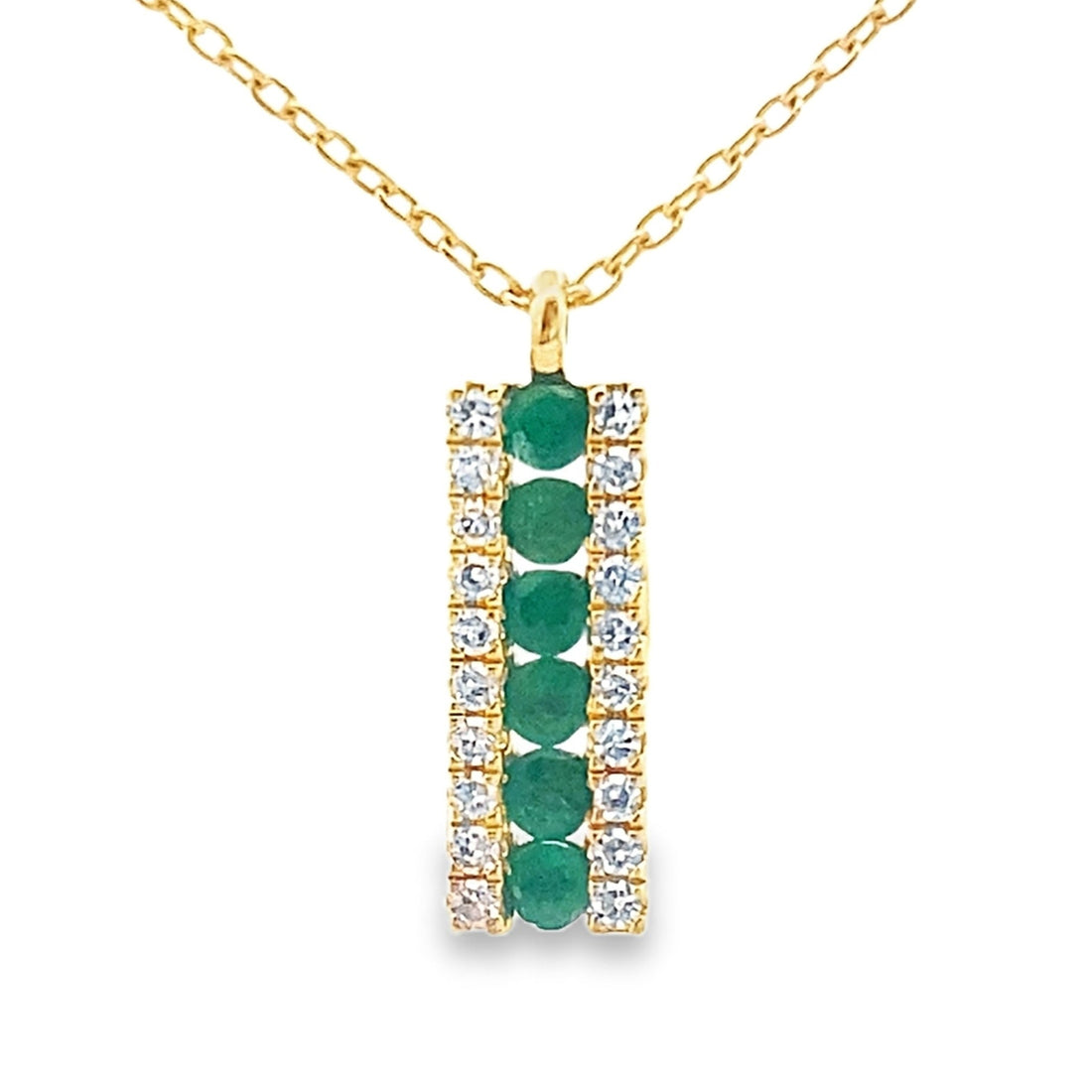 .30ct Emerald Diamond Fashion Pendants 14KT Yellow Gold by Bids.com