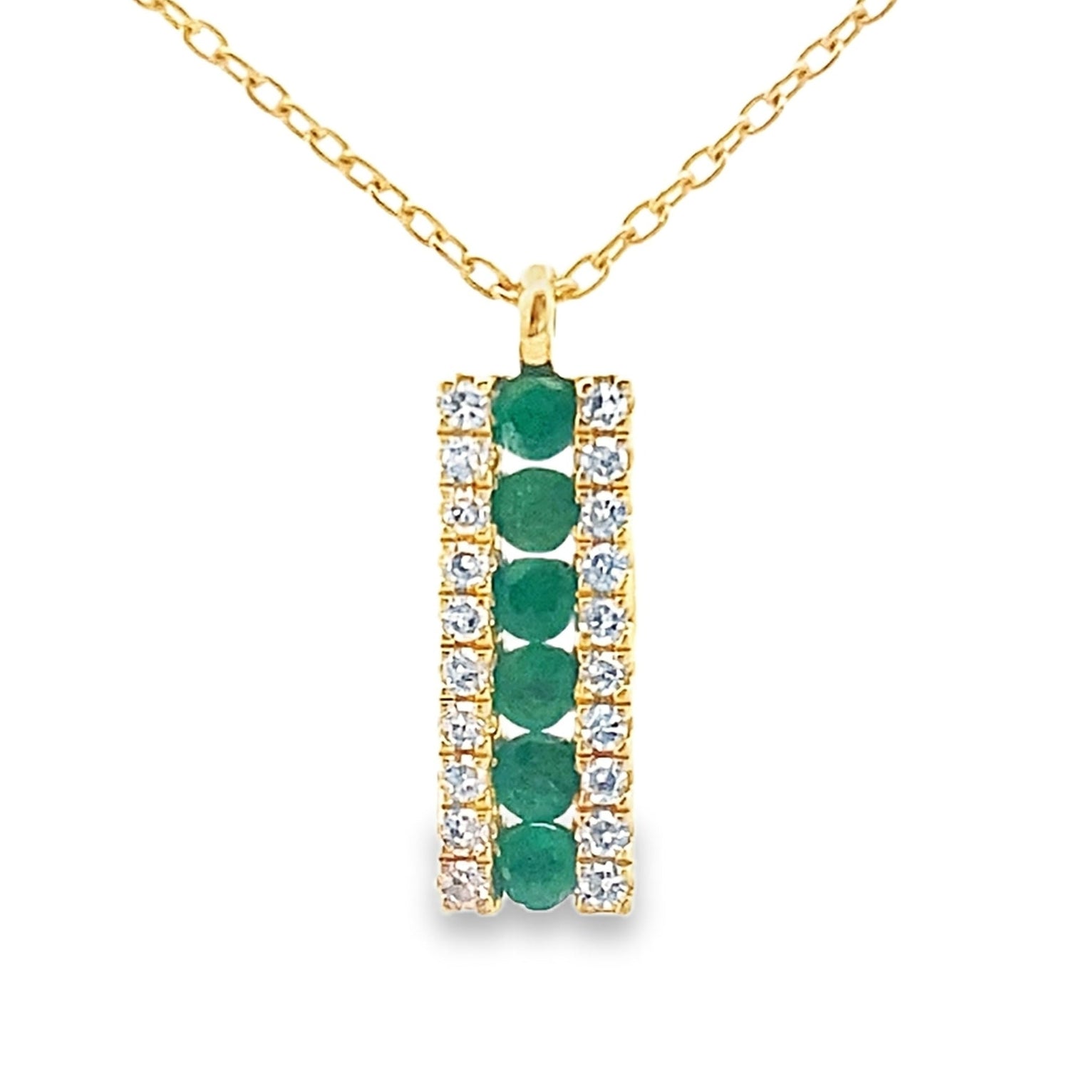 .30ct Emerald Diamond Fashion Pendants 14KT Yellow Gold by Bids.com
