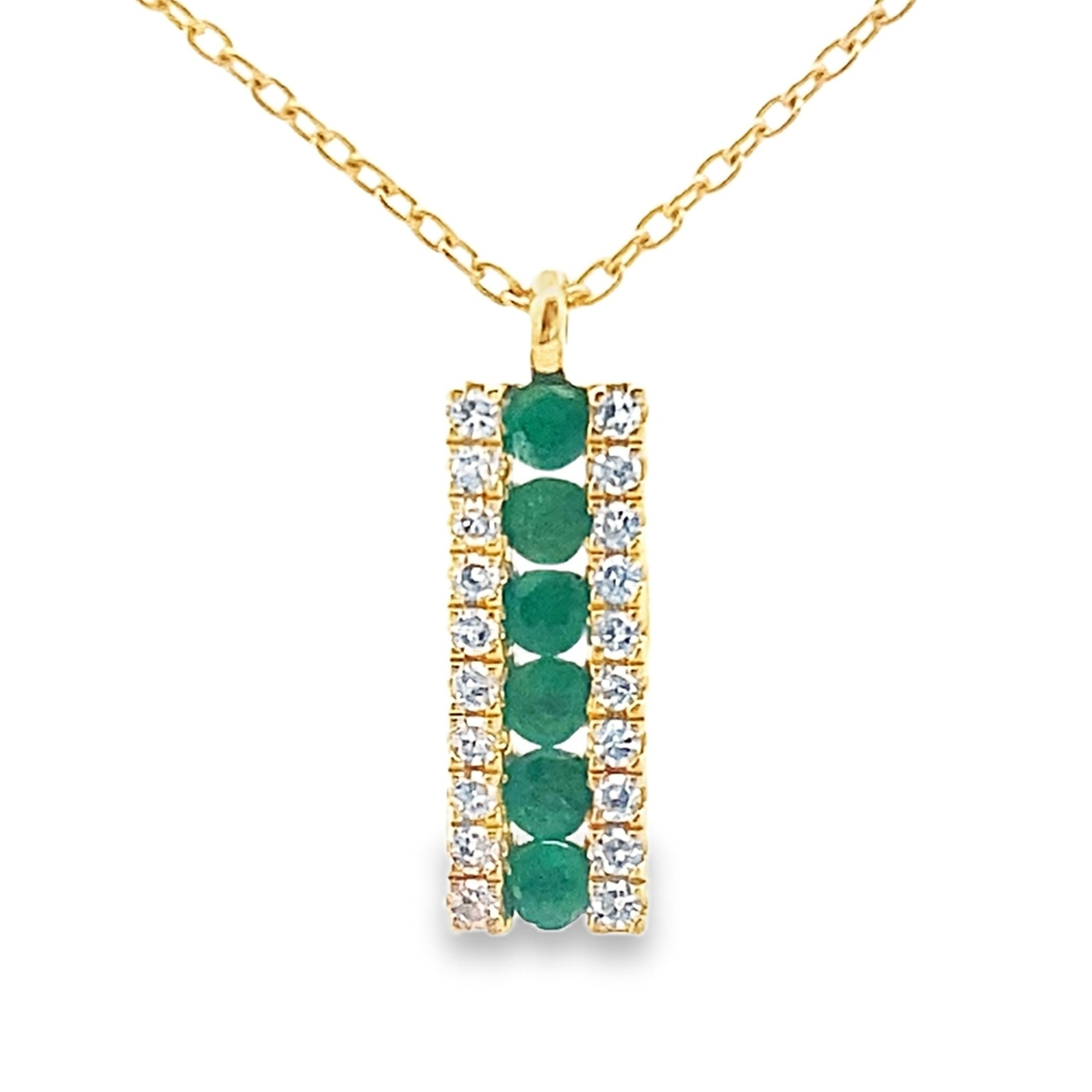 .30ct Emerald Diamond Fashion Pendants 14KT Yellow Gold by Bids.com