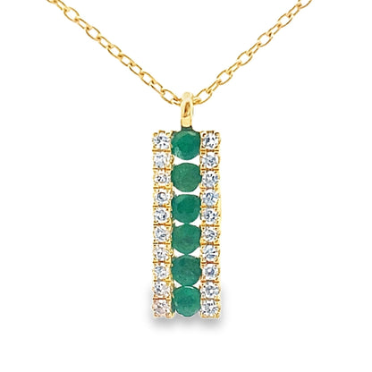 .30ct Emerald Diamond Fashion Pendants 14KT Yellow Gold by Bids.com