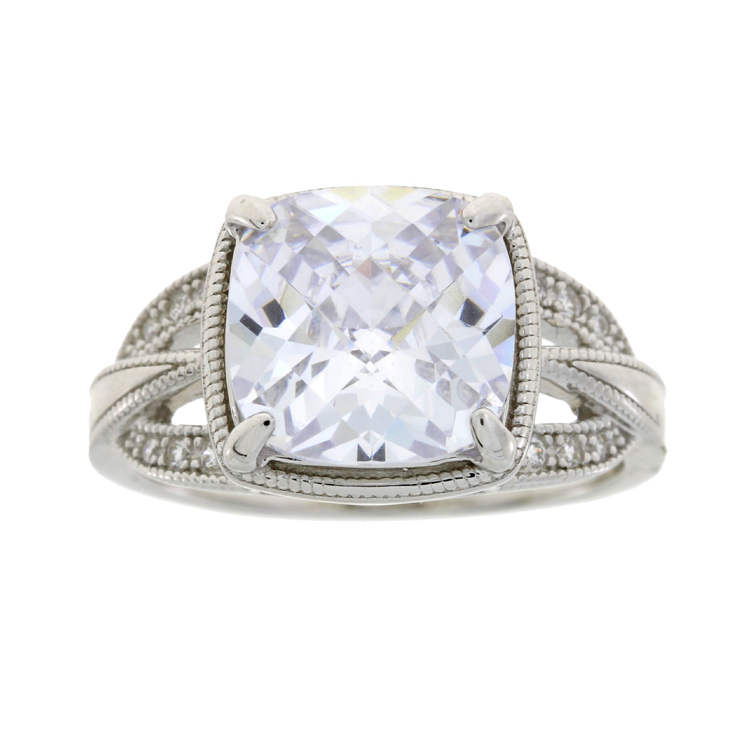 Genuine Cubic Zirconium Ring Sterling Silver by Bids.com