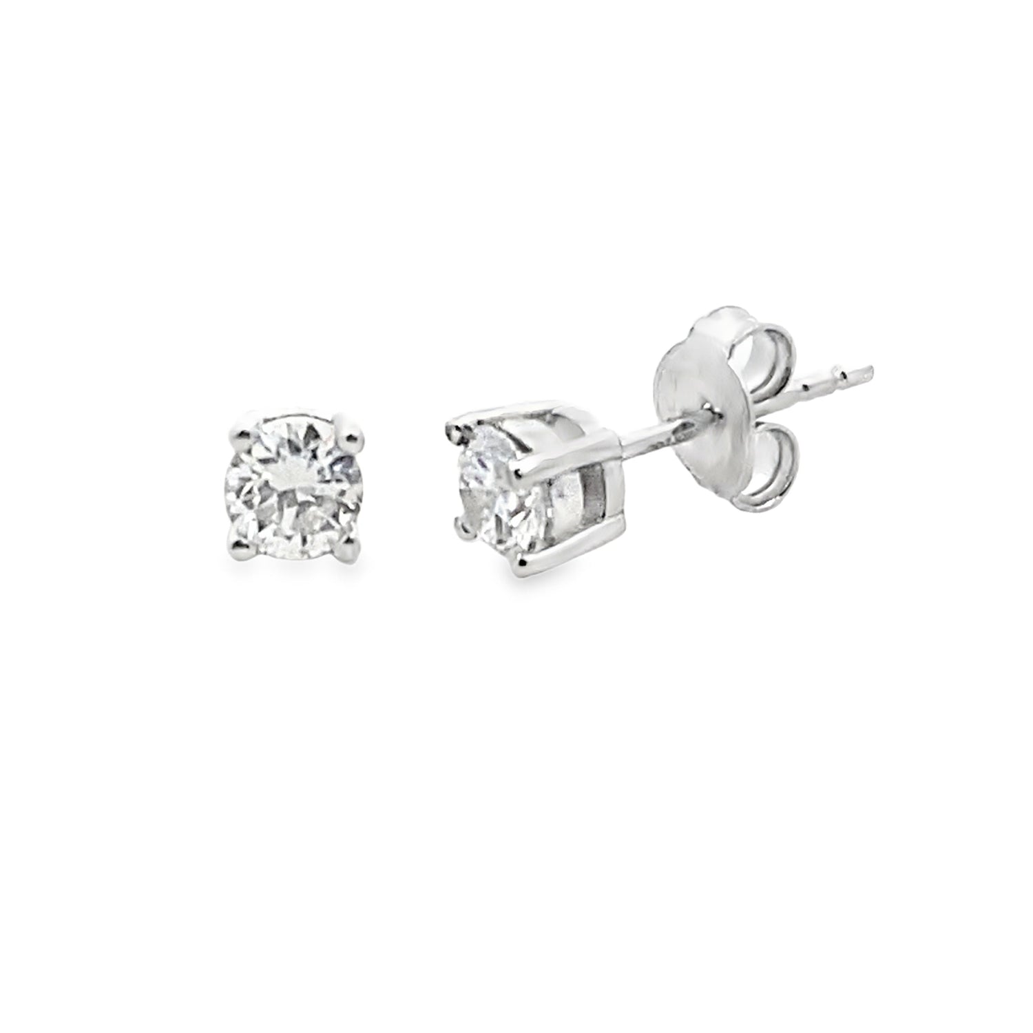 .50ct Lab Grown Diamond Stud Earrings Sterling Silver by Bids.com