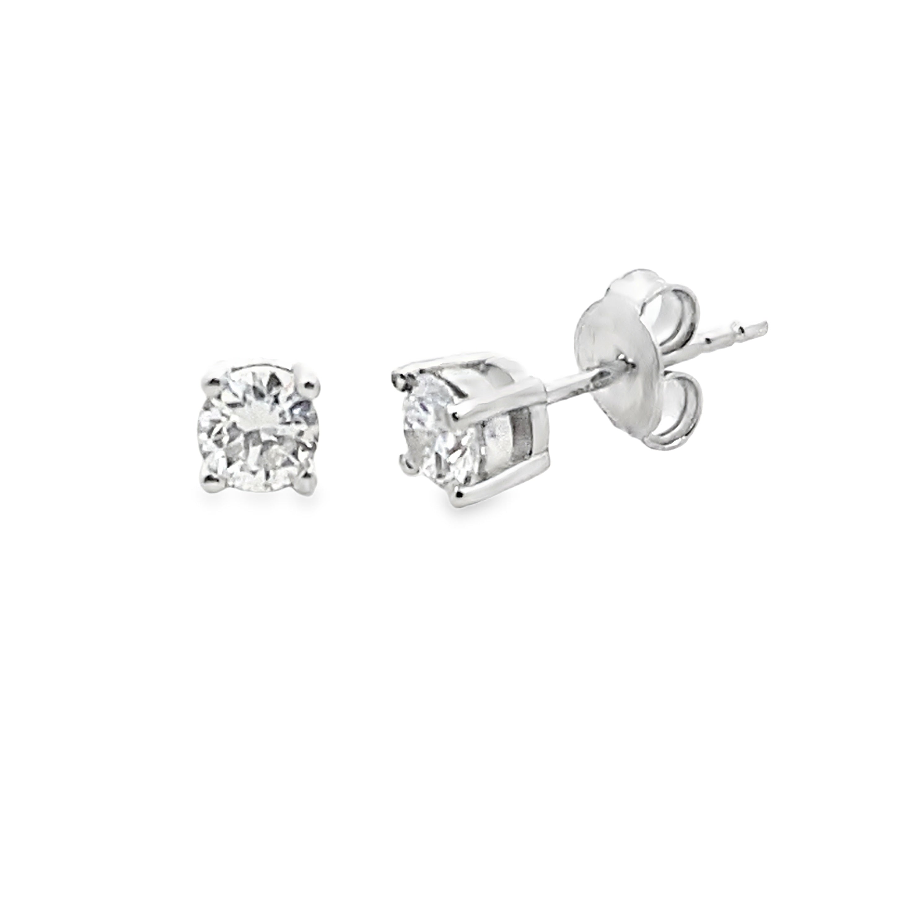 .50ct Lab Grown Diamond Stud Earrings Sterling Silver by Bids.com