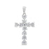 Moissanite Cross Religious Pendant Sterling Silver by Bids.com