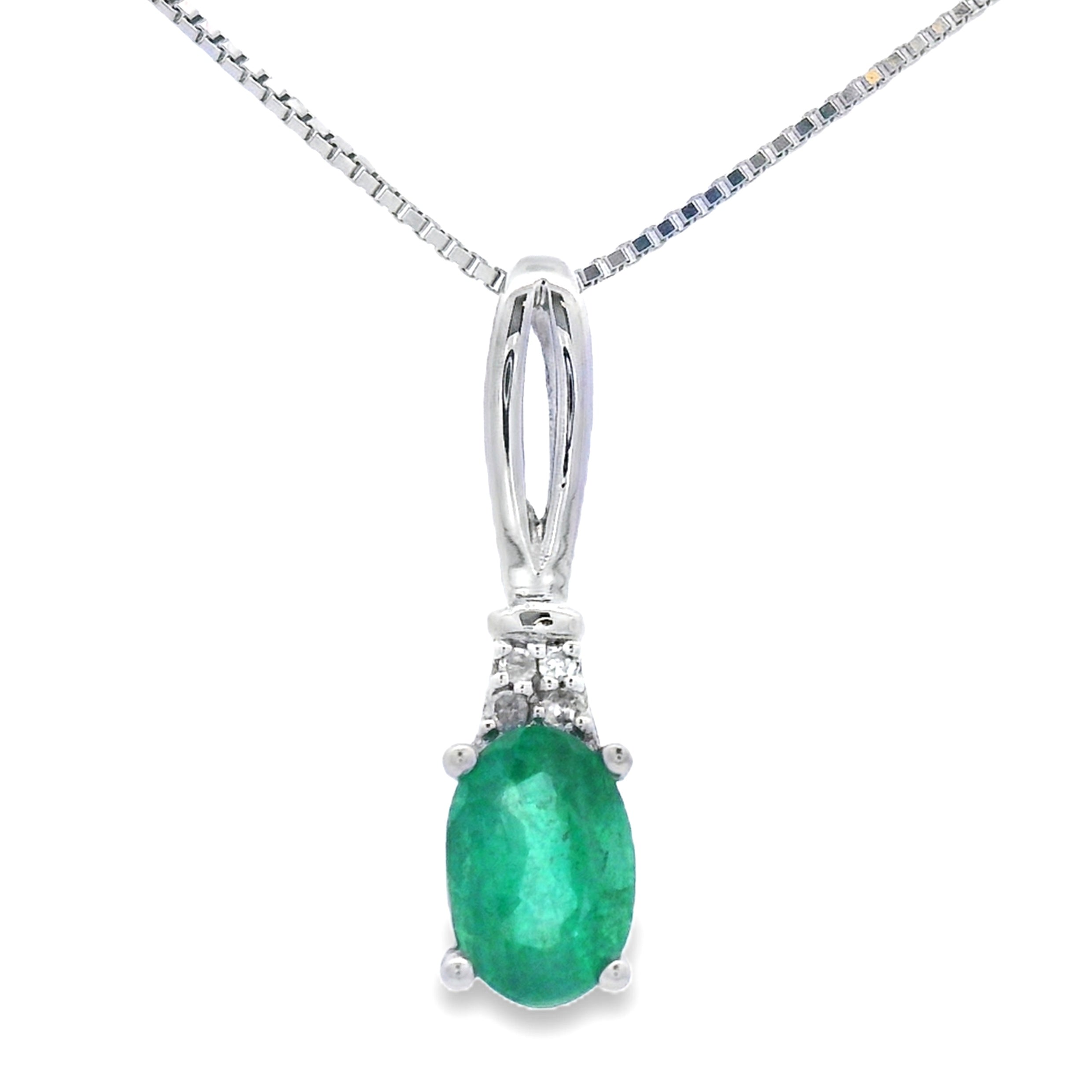.25ct Emerald Diamond Fashion Pendants 10KT White Gold by Bids.com