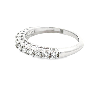 Genuine .50ct Diamond Wedding Band Ring 14KT White Gold by Bids.com