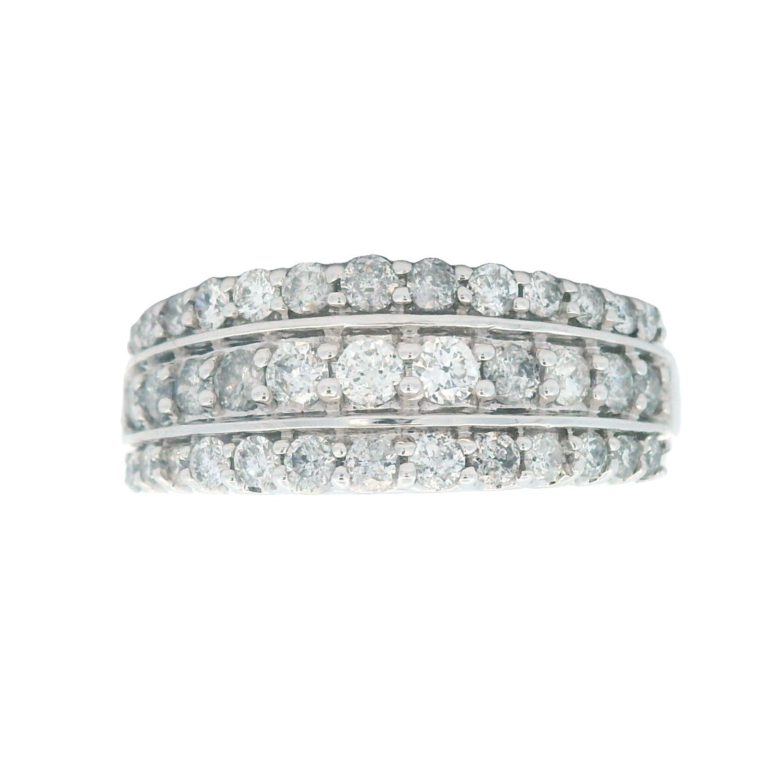 1.00ct Diamond Wedding Band Ring 10KT White Gold by Bids.com