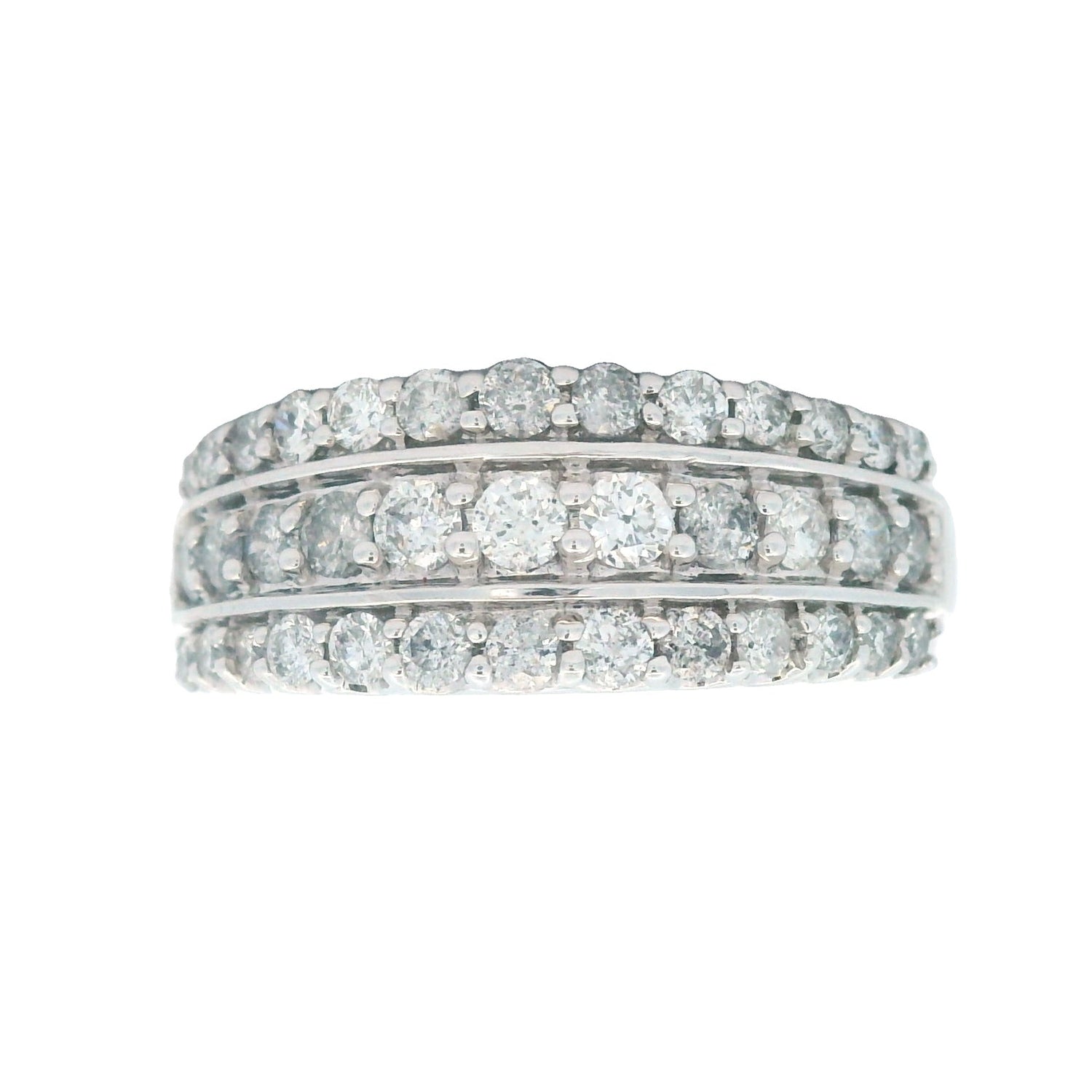 1.00ct Diamond Wedding Band Ring 10KT White Gold by Bids.com