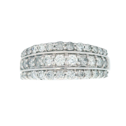 1.00ct Diamond Wedding Band Ring 10KT White Gold by Bids.com