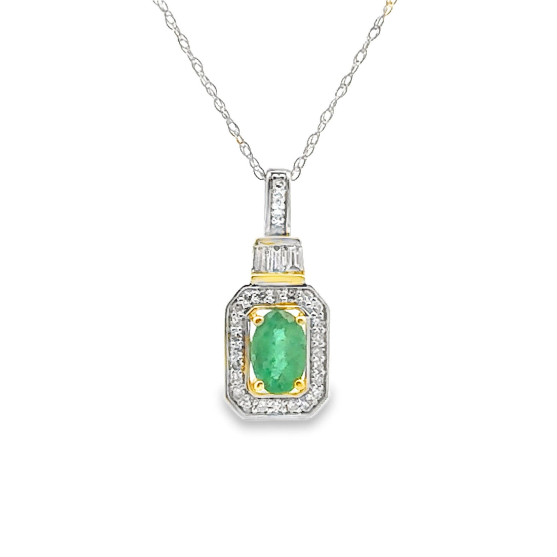 .57ct Emerald Diamond Fashion Pendants 14KT Yellow Gold by Bids.com