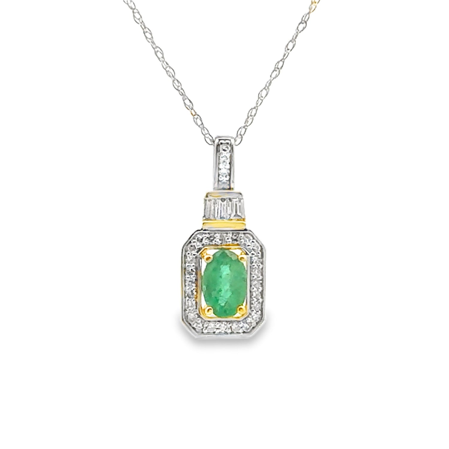 .57ct Emerald Diamond Fashion Pendants 14KT Yellow Gold by Bids.com