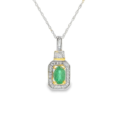 .57ct Emerald Diamond Fashion Pendants 14KT Yellow Gold by Bids.com