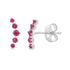 Genuine .24ct Ruby Earrings 14KT White Gold by Bids.com