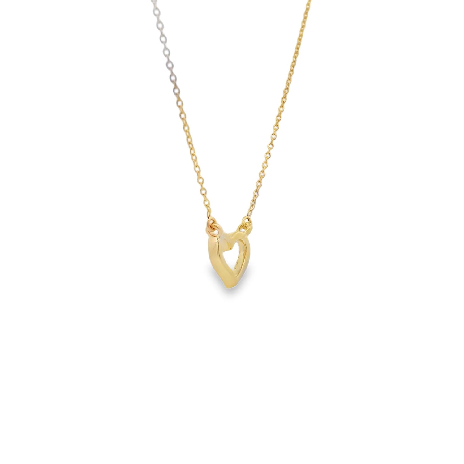 .03ct Diamond Heart Love Pendant 14KT Yellow Gold by Bids.com