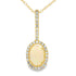 .10ct Opal Diamond Fashion Pendants 10KT Yellow Gold by Bids.com