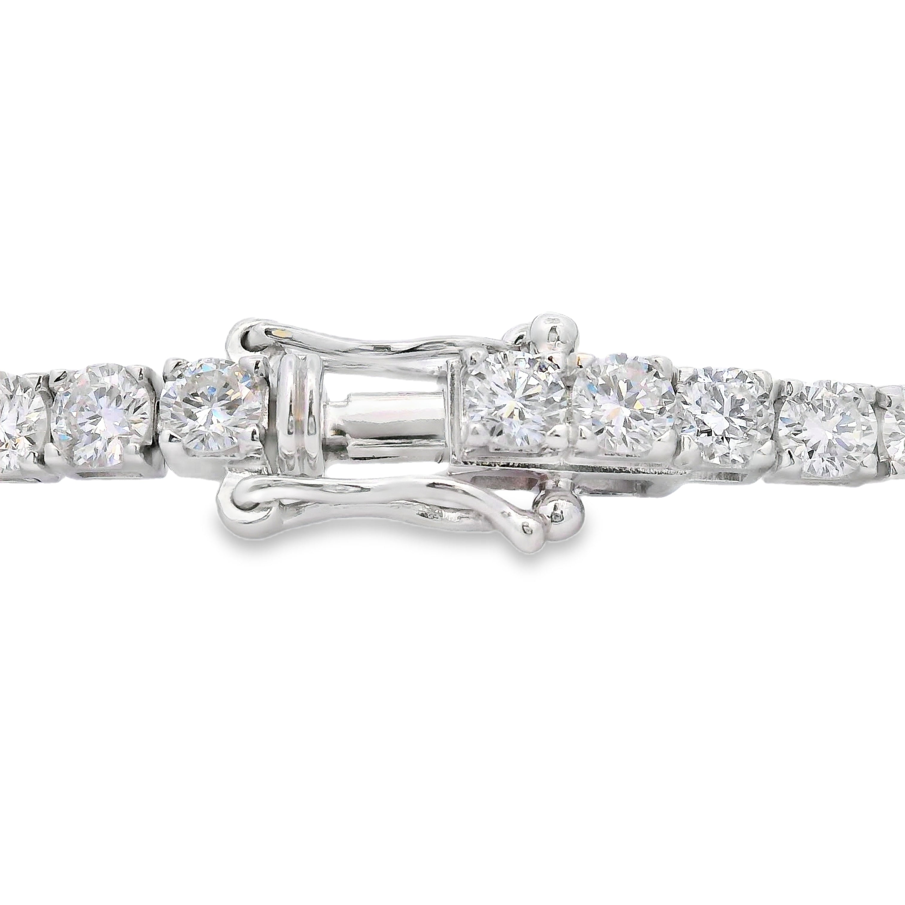 Lab Grown Diamond Tennis Bracelet Sterling Silver by Bids.com