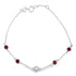 Natural .71ct Ruby Diamond Bracelet 14KT White Gold by Bids.com