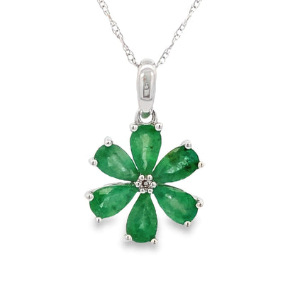 1.51ct Emerald Diamond Fashion Pendants 14KT White Gold by Bids.com