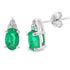 1.03ct Emerald Diamond Stud Earrings 10KT White Gold by Bids.com