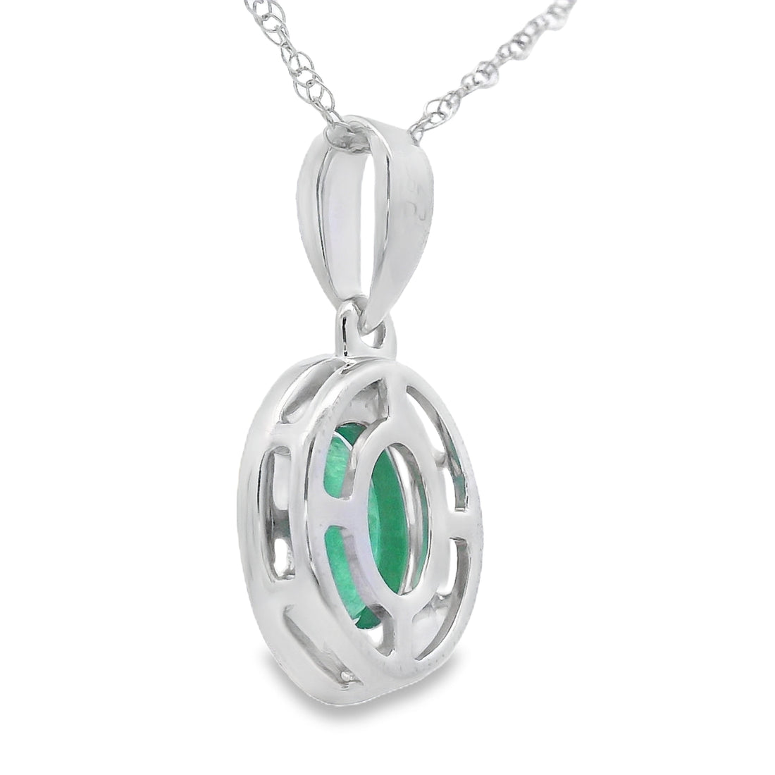 .46ct Emerald Diamond Fashion Pendants 10KT White Gold by Bids.com