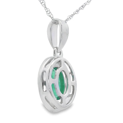 .46ct Emerald Diamond Fashion Pendants 10KT White Gold by Bids.com