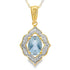 Aquamarine Diamond Fashion Pendants 10KT Yellow Gold by Bids.com
