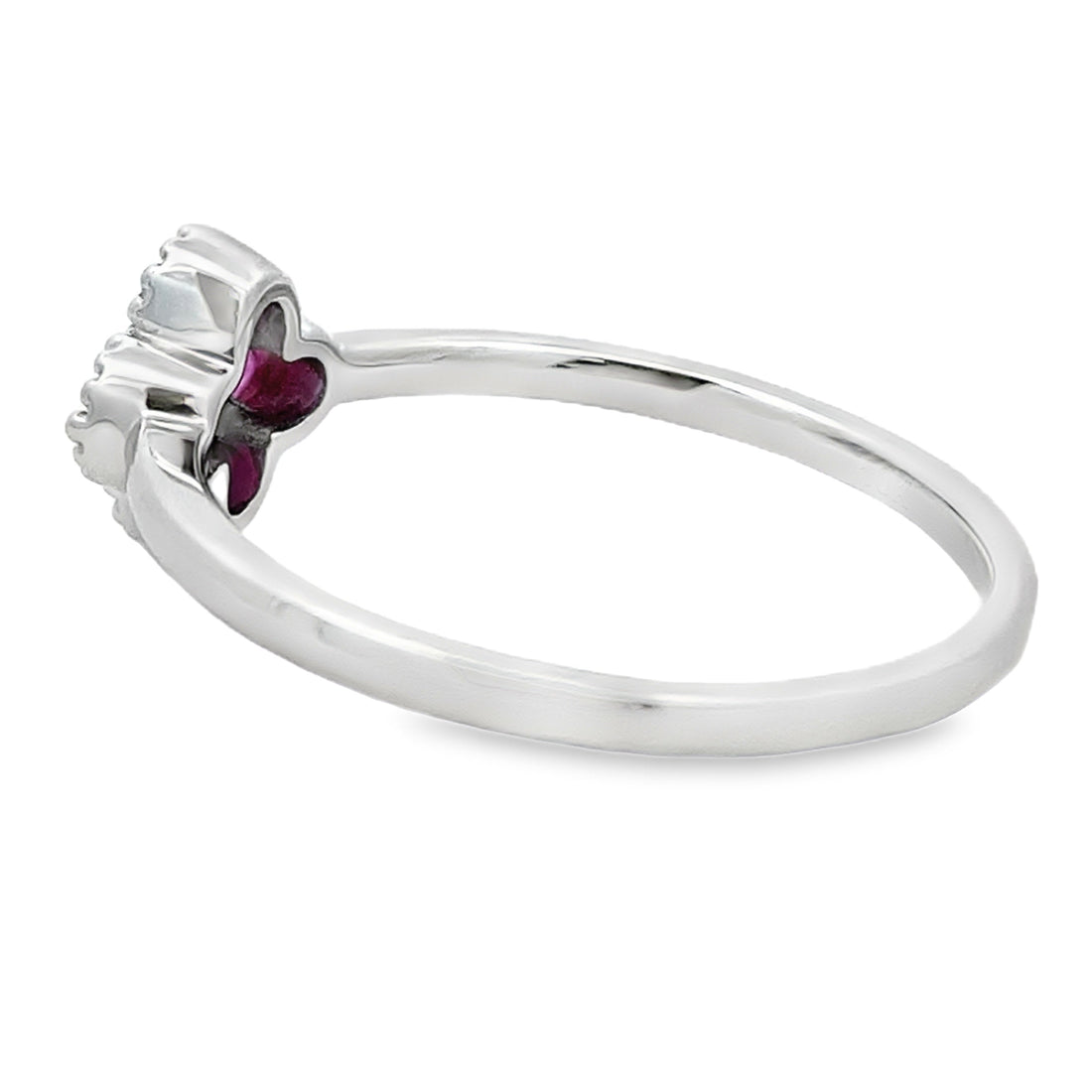 Natural .20ct Ruby Diamond Ring 10KT White Gold by Bids.com