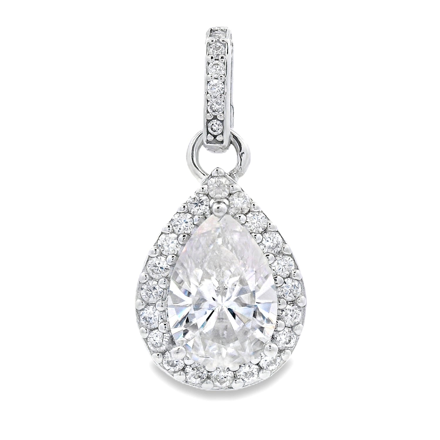 4.23ct Moissanite Fashion Pendants Sterling Silver by Bids.com