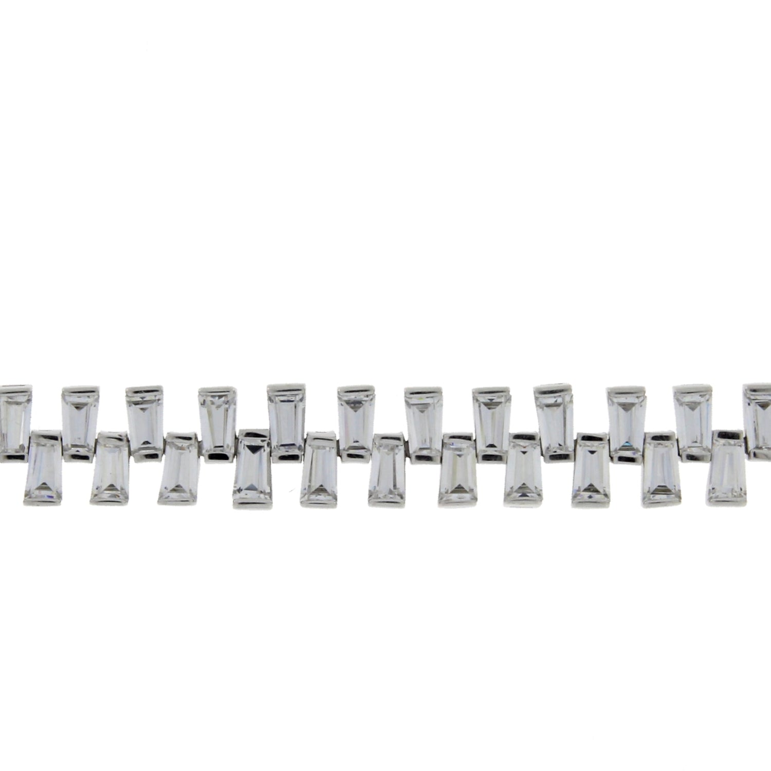 Natural Cubic Zirconium Tennis Bracelet Sterling Silver by Bids.com