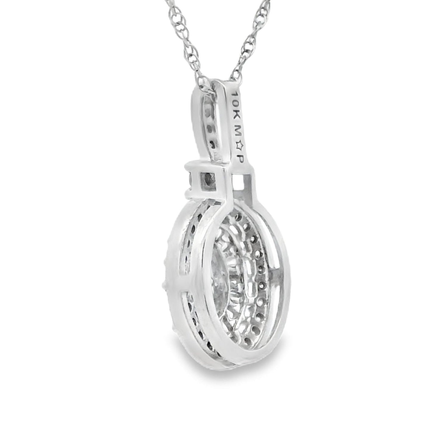 Genuine .25ct Diamond Fashion Pendants 10KT White Gold by Bids.com