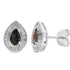 .50ct Quartz Diamond Stud Earrings 10KT White Gold by Bids.com