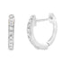 Natural .09ct Diamond Hoop Earrings 10KT White Gold by Bids.com