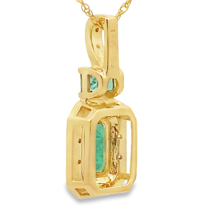 .64ct Emerald Diamond Fashion Pendants 14KT Yellow Gold by Bids.com