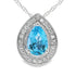 Blue Topaz Diamond Fashion Pendants 10KT White Gold by Bids.com